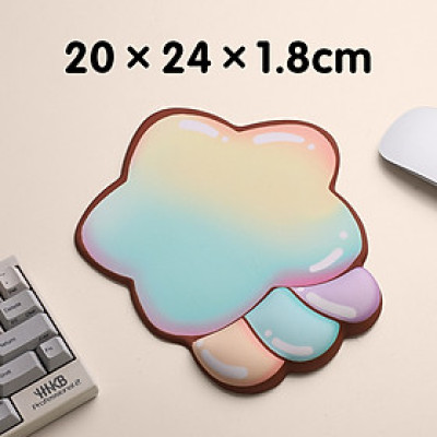 Miếng Lót Chuột Kê Tay Bàn Phím, Đệm Cổ Tay Mousepad 3D Hình Ngôi Sao Cầu Vòng 2 Màu_ Hàng Chính Hãng