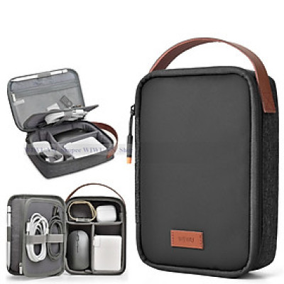 Túi xách đựng phụ kiện đồ công nghệ, chia nhiều ngăn đựng sạc , cáp , chuột , pin dự phòng hiệu Wi WU Minimal tech pouch - Hàng chính hãng