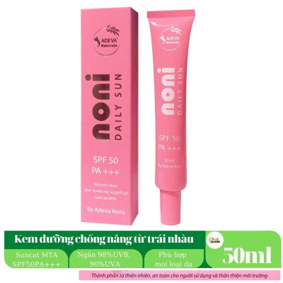 Kem chống nắng Trái nhàu - chống nắng dưỡng da thế hệ mới SPF 50, PA +++ (Adeva Noni) 50 ml mẫu mới nhất