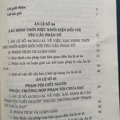 Án Lệ Việt Nam - Phân Tích  và Luận Giải ( Từ Án lệ số 44 đến Án lệ số 70 ) Tập 2