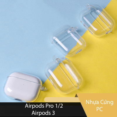 Ốp Nhựa Cứng Trong Suốt cho Airpods 3 / Airpods Pro 2 - Hàng Chính Hãng