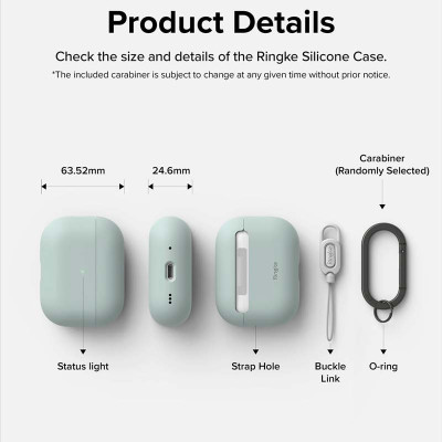 Vỏ Ốp dành cho AirPods Pro 2 RINGKE Silicone - Hàng Chính Hãng