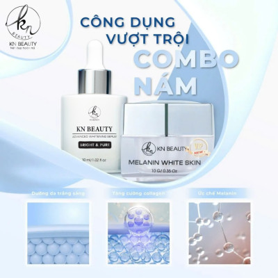 [Mẫu cũ] Bộ 2 sản phẩm Trắng Da Ngừa Nám KN Beauty: Kem dưỡng 10g + Serum 30ml