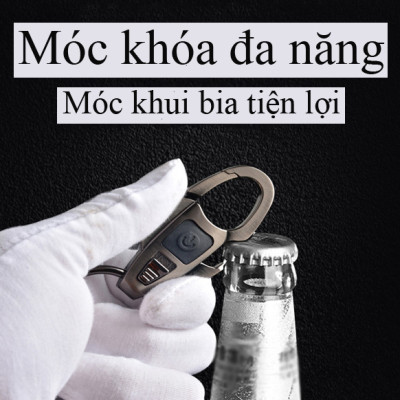Móc Treo Chìa Khóa Oto Xe Máy  ZB-6607 Đa Năng Có Đèn Led Kiêm Khui Bia Tiện Lợi ( giao màu ngẫu nhiên )