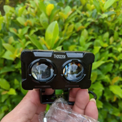 Đèn LED Bi Cầu 2 Mắt X25 Pro – Cốt Vàng Pha Trắng, Trợ Sáng Cực Khủng Cho Dân Chơi Xe