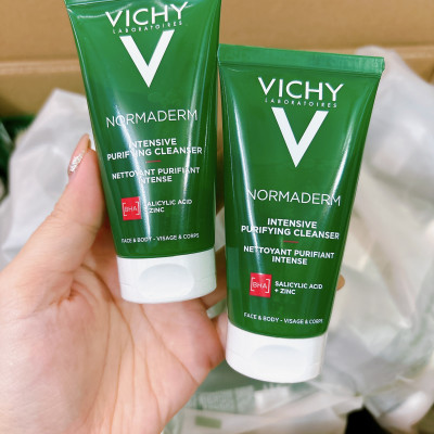 [Mẫu Mới] Sữa Rửa Mặt Vichy Normaderm Phytosolution Dạng Gel Làm Sạch Sâu Da Dầu Mụn 50ml