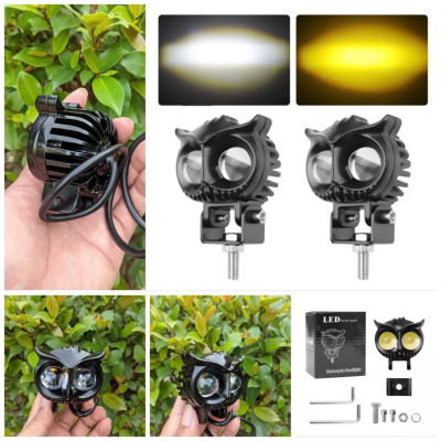 Đèn Trợ Sáng Xe Máy X22 Pro 45W – Bi Cầu LED Siêu Sáng Cốt Vàng, Pha Trắng Cực Nét