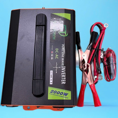 Bộ Kích Điện 12V lên 220V 2000W Sóng Sin Chuẩn – Hàng Nhật, Màn Hình LED Hiển Thị