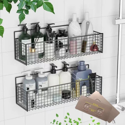 Kệ Đựng Đồ Nhà Tắm Dán Tường Hình Chữ Nhật , Kệ Thép Sơn Tĩnh Điện Cao Cấp Không Rỉ Siêu Chắc