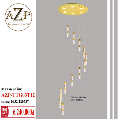 ĐÈN THẢ TRẦN / ĐÈN THÔNG TẦNG TRANG TRÍ PHÒNG KHÁCH / PHÒNG NGỦ / CẦU THANG / KHÔNG GIAN SANG TRỌNG AZP-TTG04 / AZP-TTG03 phong cách đương đại, hàng nhập khẩu AZP