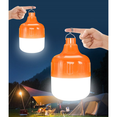 Bóng đèn tích điện , bóng đèn Led 150W , có móc treo , với 3 chế độ sáng tùy chỉnh , kèm dây sạc USB 5V 