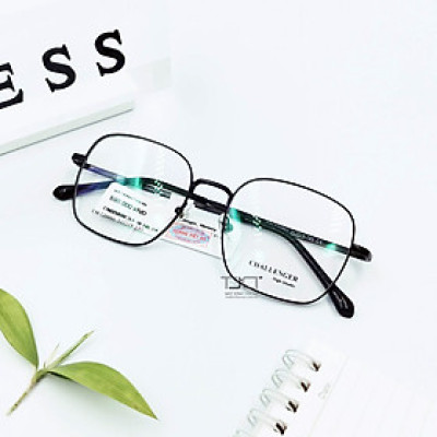 GỌNG KÍNH CẬN NAM NỮ, CHẤT LIỆU KIM LOẠI, PHOM TRÒNG VUÔNG THỜI TRANG, CHÍNH HÃNG CHALLENGER CM220001