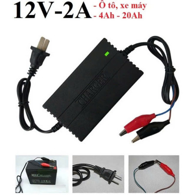 Sạc Ắc Quy Xe Máy Thông Minh 12v: Tự Ngắt Khi Đầy, Điều Chỉnh Dòng Sạc 3 Giai Đoạn