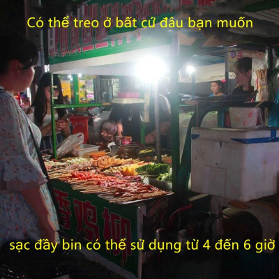 Bóng đèn tích điện , bóng đèn Led 150W , có móc treo , với 3 chế độ sáng tùy chỉnh , kèm dây sạc USB 5V 