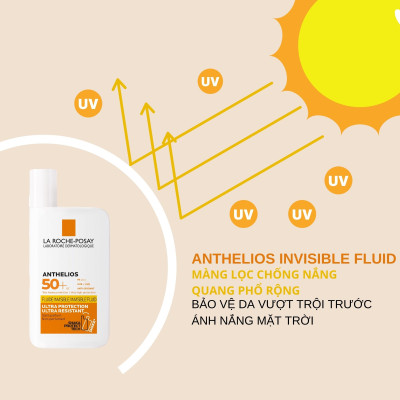 Kem chống nắng dạng sữa lỏng nhẹ không nhờn rít La Roche-Posay Anthelios Shaka Fluid SPF 50+ 50ml