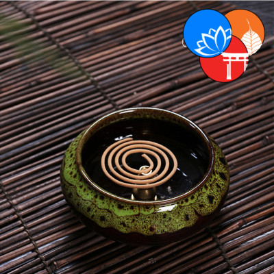 Lư xông trầm hương đỉnh đốt nhang gốm sứ