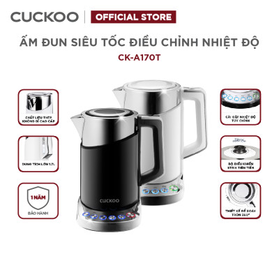 Bình đun siêu tốc đa năng Cuckoo CK-A170T dung tích lớn 1.7L - 1850W - Điều chỉnh nhiệt độ nước - Hàng chính hãng