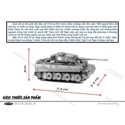 Mô Hình Lắp Ráp 3d Xe Tăng Tiger 1 - Đức