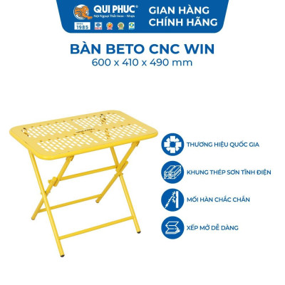 Bàn cà phê Qui Phúc - Kích thước 40x60cm Bento CNC, phù hợp cho các quán trà, cà phê, không gian chill tại nhà