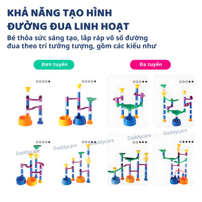Đồ chơi lắp ghép mô hình mê cung đường bóng cho bé Mideer Track Ball Blocks - Crossing the Maze