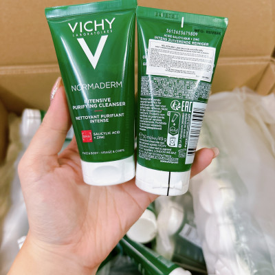 [Mẫu Mới] Sữa Rửa Mặt Vichy Normaderm Phytosolution Dạng Gel Làm Sạch Sâu Da Dầu Mụn 50ml