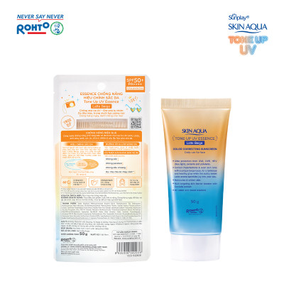 Kem chống nắng nâng tông Skin Aqua Tone up Latte Beige cho mọi tông da, dạng tinh chất Sunplay Skin Aqua Tone Up UV Essence Latte Beige SPF 50+ PA++++ 50g