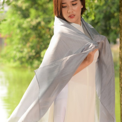 Khăn Lụa Truyền Thống SenSilk - Silk Shawl 100% Pure Silk - Quà Tặng Khăn Lụa Cao Cấp - Silk Gift for Men Women