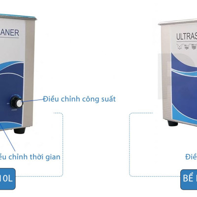 Máy rửa siêu âm cao cấp Rama RS10L dung tích 10 Lít, công suất 360W- Hàng chính hãng