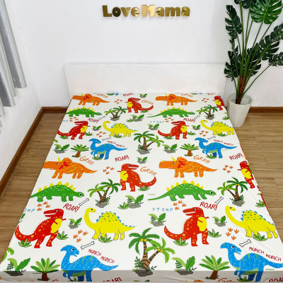 Ga chống thấm Cotton LoveMama Sóng Biển chính hãng loại 1 mềm mại thoáng mát