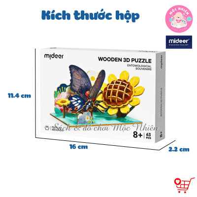 Mô hình lắp ghép gỗ Mideer Wooden 3D Puzzle, đồ chơi 3D sáng tạo cho bé