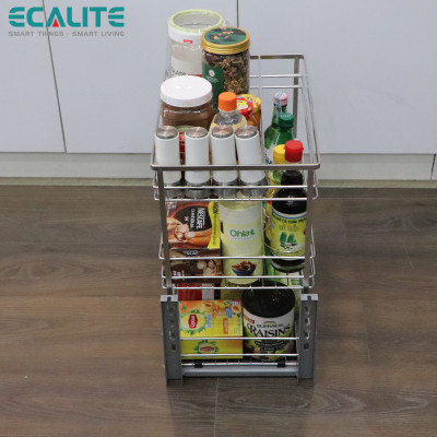 Kệ đựng gia vị chai lọ Ecalite EL-NP35B - Tủ ngang 350mm - Hàng chính hãng