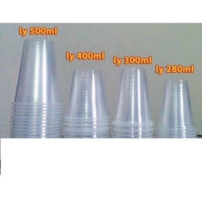 Cốc nhựa dùng một lần đựng các loại nước uống, đựng canh, đựng cháo chịu nhiệt đủ kích cỡ (50cốc/1 dây) - Hàng chính hãng