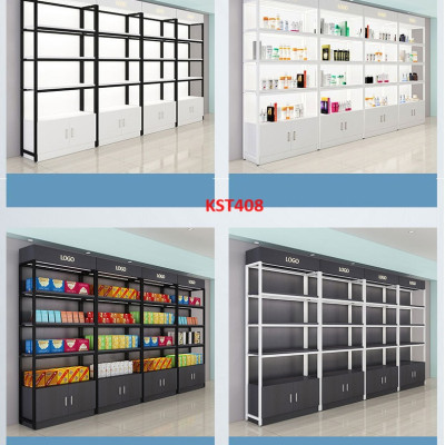 Kệ trưng bày sản phẩm, hàng hóa , kệ trang trí khung sắt mặt gỗ KST408 - Nội thất lắp ráp Viễn Đông Adv