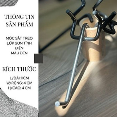 COMBO 01/05/10 MÓC SẮT CÀI TẤM LỖ 3 CHÂN - LỚP SƠN TĨNH ĐIỆN - THANH TREO DỤNG CỤ