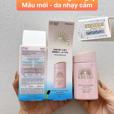 Sữa chống nắng dịu nhẹ cho da nhạy cảm Anessa Perfect UV Sunscreen Mild Milk 60ml