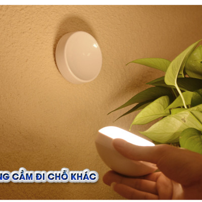 Đèn LED cảm ứng, cảm biến thông minh không dây, Pin sạc, nhận diện người có nam châm gắn tường xoay 360 độ làm đèn học, cho phòng ngủ, nhà vệ sinh, cho tủ quần áo, cầu thang, ban công, hành lang - MH2011