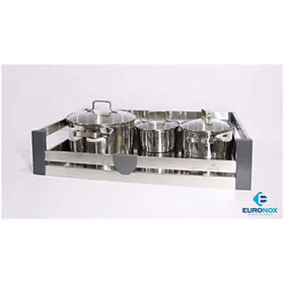Giá xoong nồi inox đáy đặc âm tủ Cabinet Stainless Steel Pull-Out Basket for Pot/Pan with Solid Base