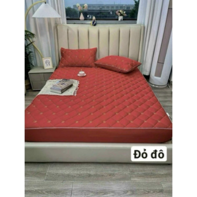 Bộ Ga Gối Phi Lụa Cap Cấp Nhập Khẩu.Ga Gối Phi Lụa Trần Bông Bo Chun Mát Lạnh 1 Ga 2 Gối 1m6 1m8 2m - Hàng Chính Hãng MINIIN