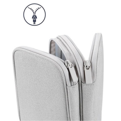 Túi phụ kiện công nghệ mini đựng pin sạc dự phòng, điện thoại, cáp sạc usb, tai nghe có quai cầm Hàng Chính Hãng miDoctor - loại 2 khoá