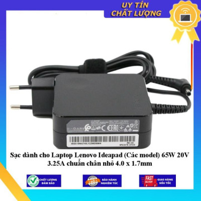 Sạc dùng cho Laptop Lenovo Ideapad (Các model) 65W 20V 3.25A chuẩn chân nhỏ 4.0 x 1.7mm - Hàng Nhập Khẩu New Seal