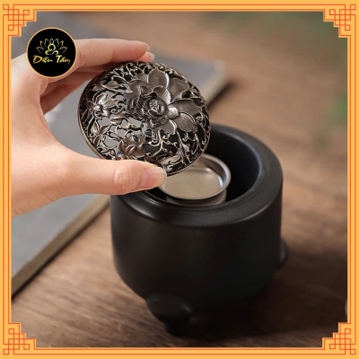 Lư điện xông trầm lư xông trầm 520 độ có hẹn giờ và điều chỉnh nhiệt độ cao cấp dùng để xông trầm hương, trầm bột (đen)