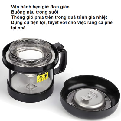 Máy rang hạt cà phê công nghệ gia nhiệt không khí chuyên nghiệp thương hiệu Mỹ cao cấp Cafemasy CCR-305 - Hàng chính hãng
