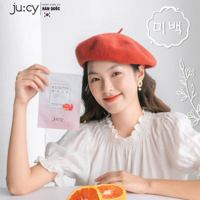 Combo 10 Mặt nạ dưỡng trắng căng bóng da Hàn Quốc Ju:cy Booster Mask 