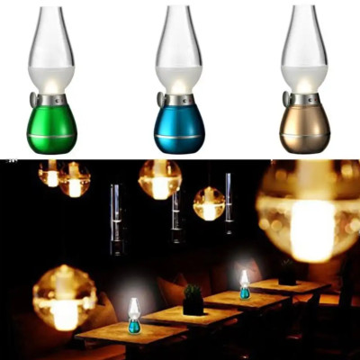 1 ĐÈN DẦU ĐIỆN KIỂU CỔ THỔI BẬT TẮT TRANG TRÍ NHÀ PHÒNG QUÁN BÀN THỜ LED CỰC ĐẸP
