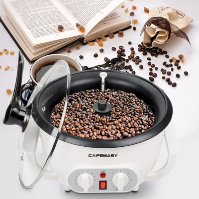 Máy rang hạt cà phê và các loại hạt tự động tích hợp điều chỉnh thời gian, thương hiệu Mỹ cao cấp Cafemasy SCR-300B - Hàng Nhập Khẩu