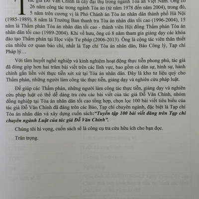 Sách Tuyển Tập 100 Bài Viết Đăng Trên Tạp Chí Chuyên Ngành Luật của Tác giả Đỗ Văn Chỉnh (V2435A)