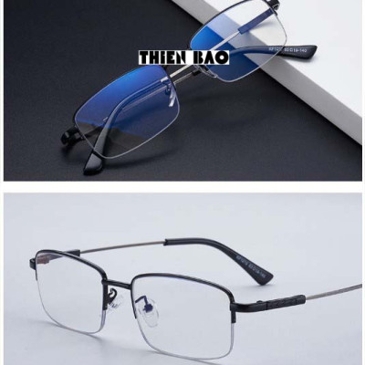 Kính lão thị, viễn thị nửa viền KVM367Đ  NAM NỮ xẻ cước cực đẹp, càng TITANIUM siêu dẻo chuẩn độ Nhật bản loại I