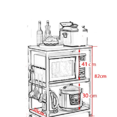 Kệ lò vi sóng thông minh 173 loại để lò vi sóng lò nướng nồi cơm điện kèm giá để rau củ gia vị loại tốt chịu lực cao