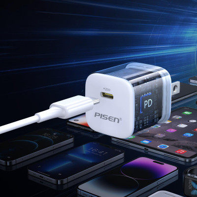 Sạc Nhanh Pisen Quick - Mr White Tiny USB-C 20W - Pisen CC1000