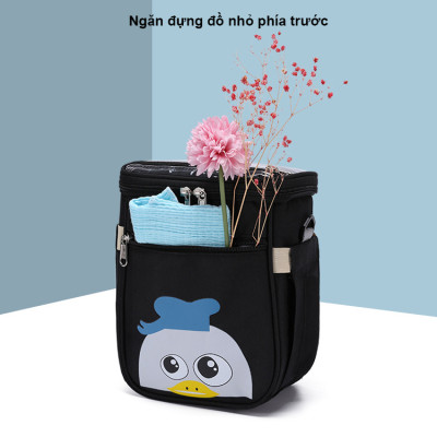 Túi treo xe đẩy, xe nôi có ngăn đựng điện thoại cảm ứng TPU trong suốt chống thấm cao cấp A08, hàng chính hãng